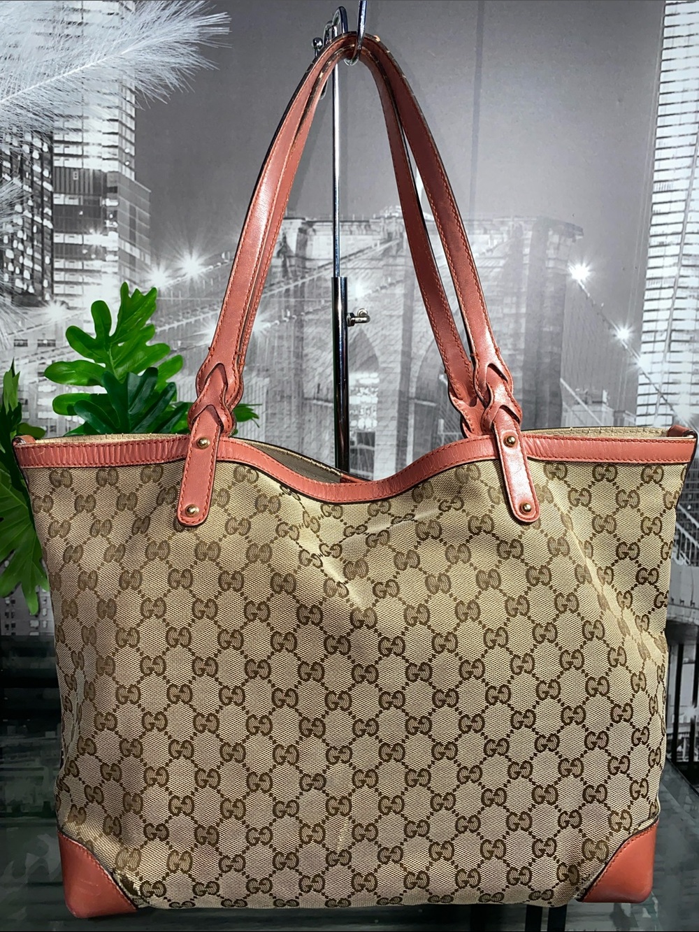 Authentic Rare Pink Gucci GG Tote Bag ONLY Without Pouch - Picture 8 of 17